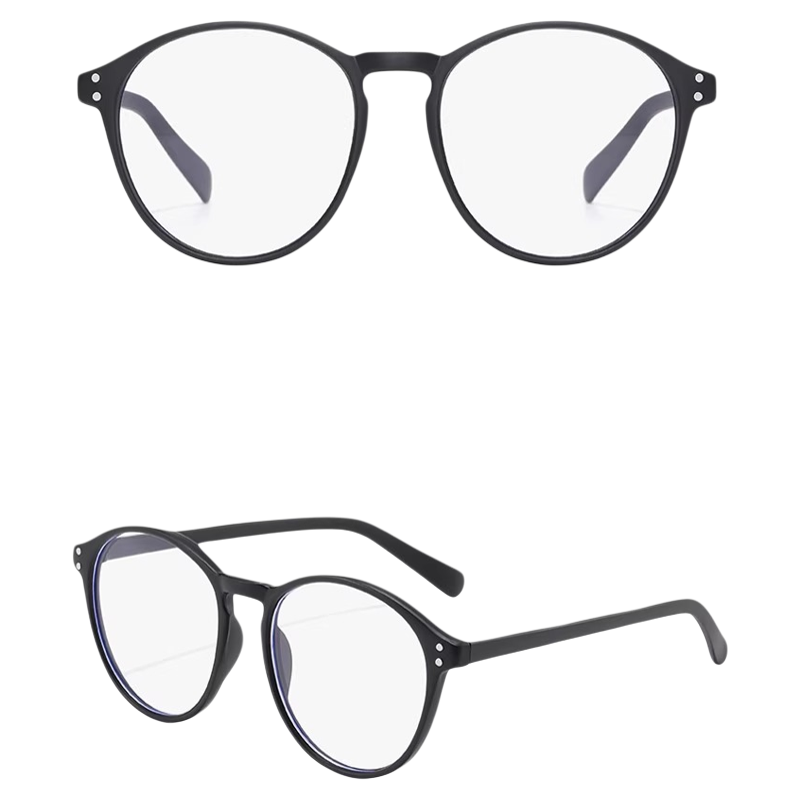 复古圆框防蓝光眼镜女豹纹素颜