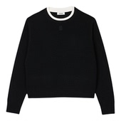 针织衫 季 法式 黑色撞色圆领高腰长袖 末6折SANDRO2025秋冬款 女装