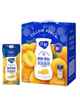 蒙牛纯甄黄桃草莓/蓝莓芒芒西柚果粒风味酸奶真实果粒200g*10包