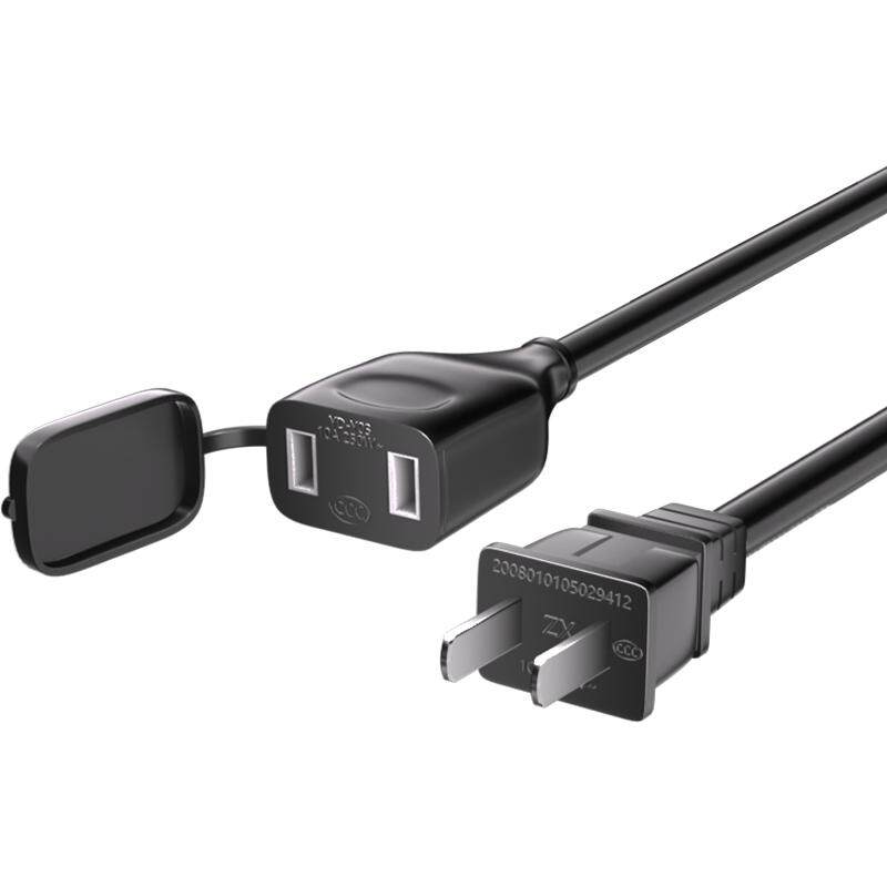 电源线延长线两孔二插2芯电动车电视风扇音响大功率电源加长插座