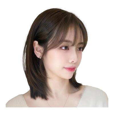 美禾小面积双递针真发头顶刘海片