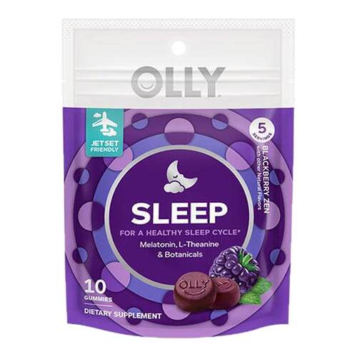 【超值秒杀】OLLY睡眠软糖褪黑素3mg美国进口茶氨酸正品装50粒