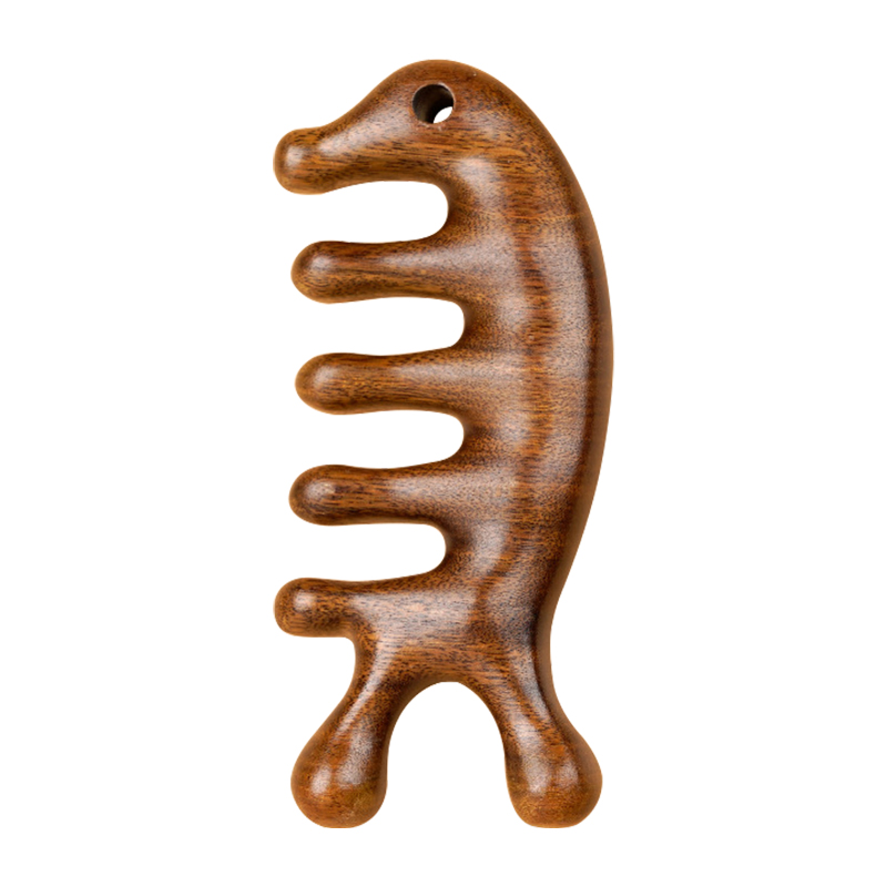 深艾小海豚头部眼睛鼻子檀木梳