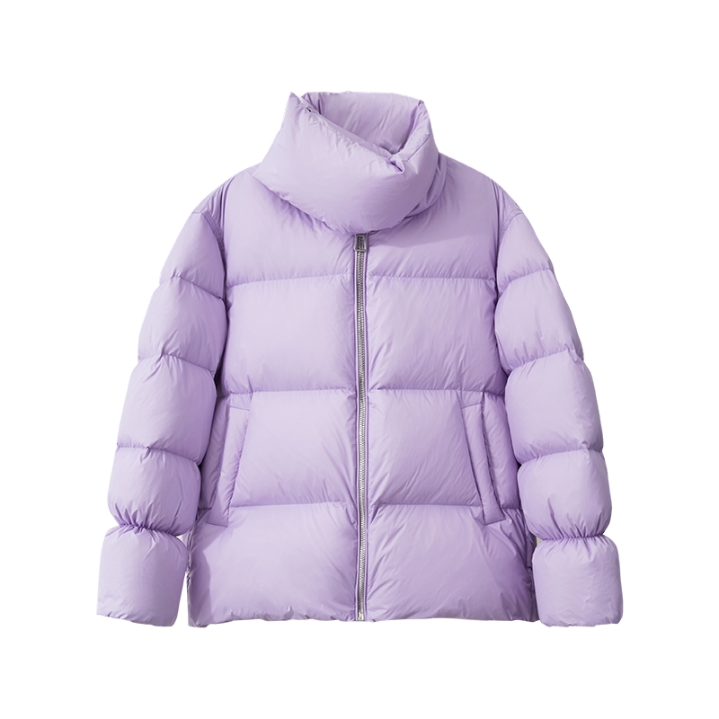 优质鸭绒填充 字母绣花挂袢 可调节防风袖口