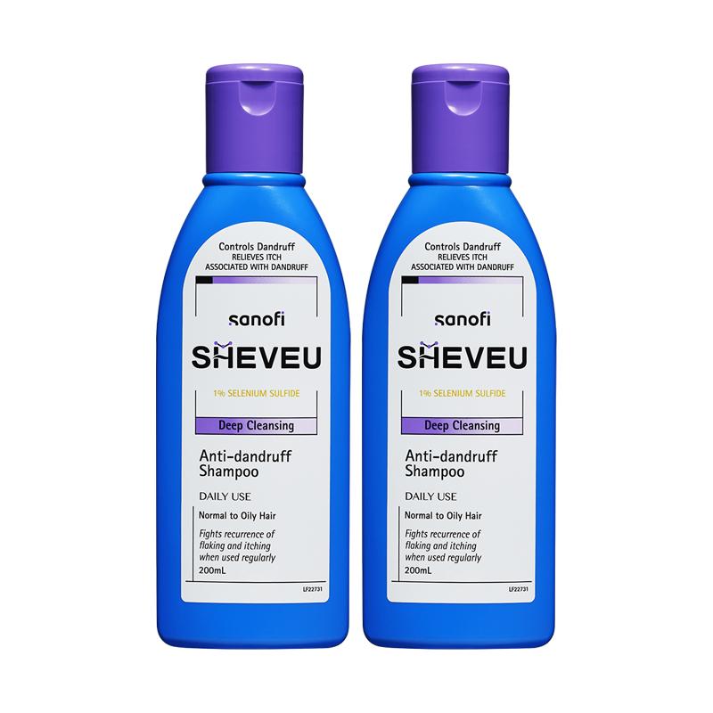 【直播专享】澳洲赛逸SHEVEU洗发水硫化硒去屑控油止痒紫瓶两瓶装
