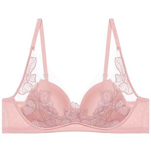 无托模杯文胸蕾丝聚拢厚杯内衣女轻羽蕾丝CC17AA1
