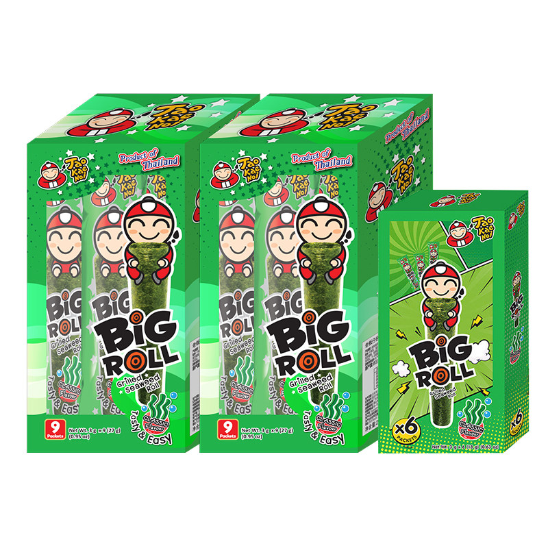 TaoKaeNoi老板仔旗舰店海苔片泰国进口网红紫菜海苔卷24条独立装