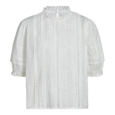 FIVEPLUS法式花边领泡泡袖衬衫