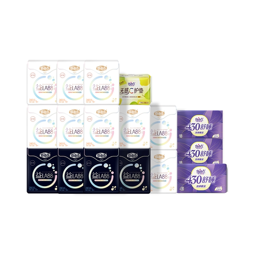 自由点益生菌卫生巾日用夜用组合女士日夜超薄freemore姨妈巾614