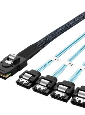 SSD一分四MiniSAS转SATA数据线