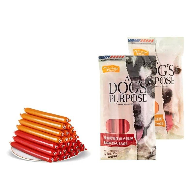 麦富迪狗狗火腿肠300g泰迪金毛训练奖励狗零食鸡肉牛肉幼犬狗香肠