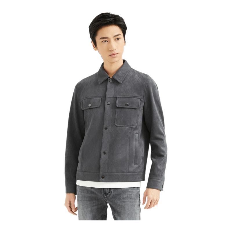 【麂皮绒面料】利郎青年商务夹克男2025秋时尚通勤外套男Q4QJK008