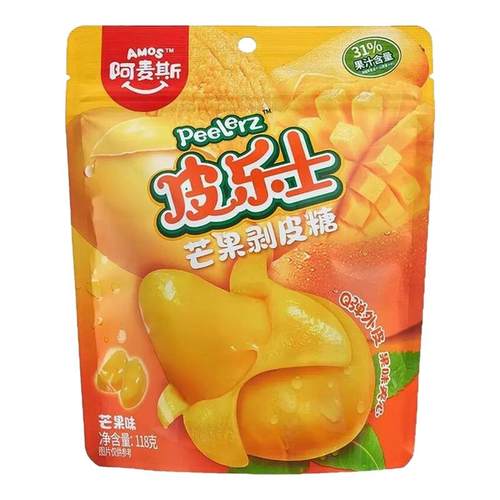 皮乐士芒果剥皮3D造型软糖