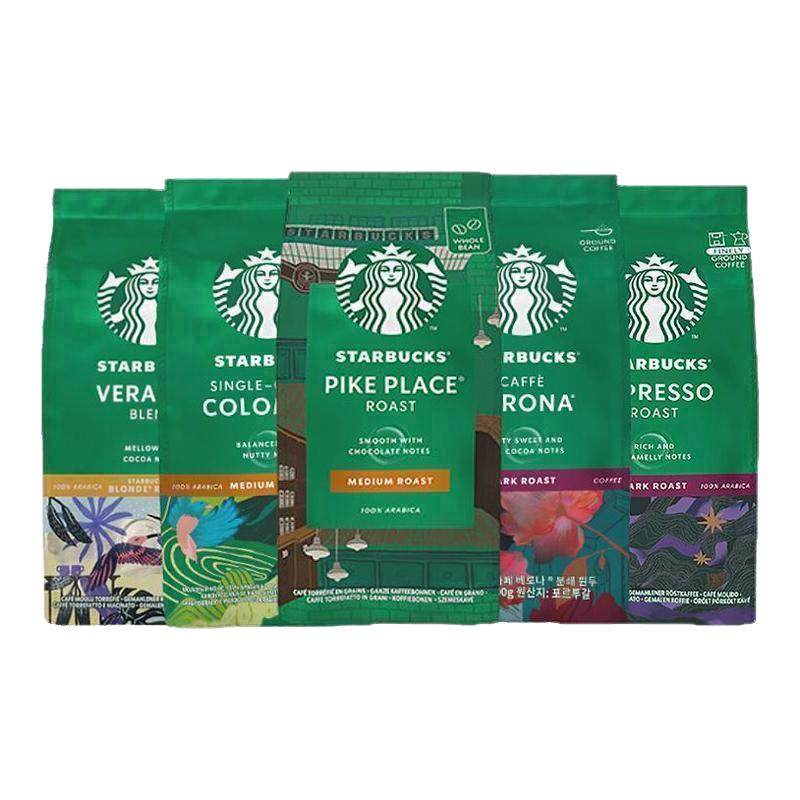 星巴克Starbucks咖啡豆200g进口意式浓缩深度烘焙豆派克特选综合,咖啡/麦片/冲饮,研磨咖啡粉,淘宝优惠券,粉丝福利购,淘宝优惠卷