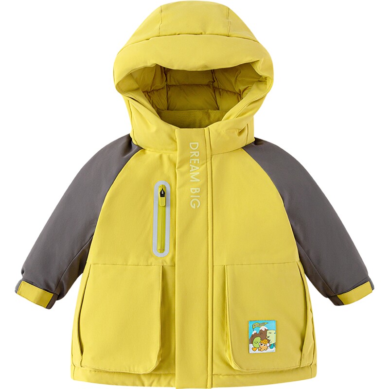 巴拉巴拉儿童羽绒服男童女童外套秋冬款童装小童宝宝中长款连帽厚