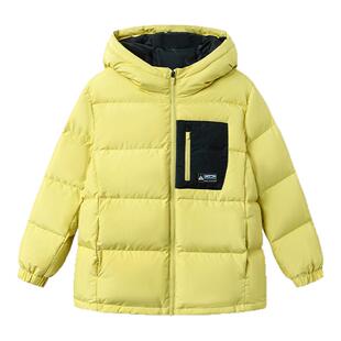 巴拉巴拉男童羽绒服儿童短款外套大童连帽上衣2025冬季新款童装潮