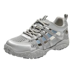 网面透气老爹鞋 子镂空休闲运动鞋 夏季 女鞋 E4B1DCM5 新款 百丽女鞋