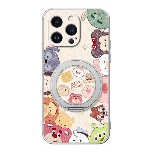 动物家族适用苹果15手机壳iphone16ProMax支点14新款13磁吸支架xs旋转11/12女男款16plus卡通7/8plus小羊皮