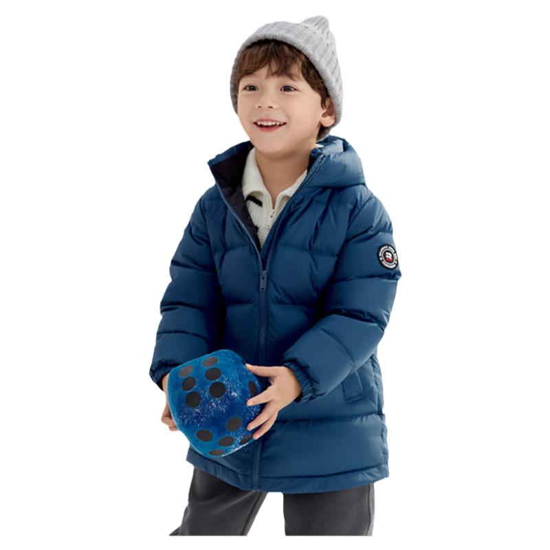 巴拉巴拉男童羽绒服中长款加厚冬