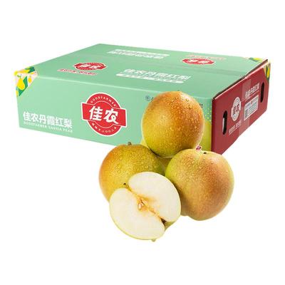 佳农山西丹霞红梨酥脆多汁细腻化渣25年新果净重4.5斤 彩箱家庭装