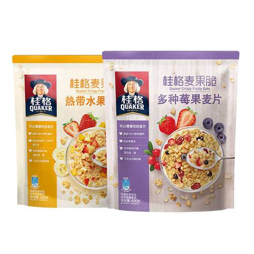 桂格420g杨紫同款水果麦片
