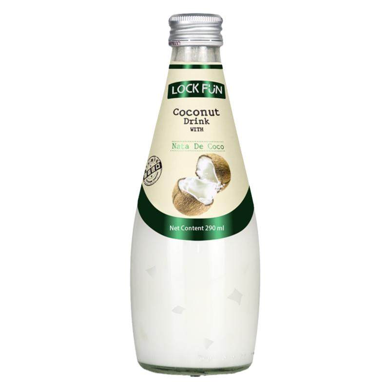 LOCKFUN乐可芬椰子汁果汁饮料整箱290ml*12瓶含椰果泰国椰汁