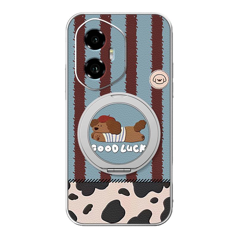 秋冬新款适用荣耀400pro手机壳荣耀300/200/100保护套90GT磁吸支架70外壳60se卡通50可爱华为HONOR80条纹小狗