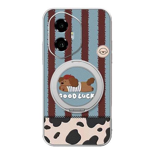 秋冬新款适用荣耀400pro手机壳荣耀300/200/100保护套90GT磁吸支架70外壳60se卡通50可爱华为HONOR80条纹小狗