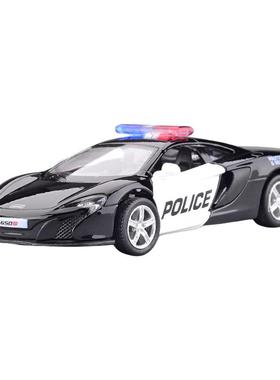 男孩玩具车合金车迈凯伦650S回力兰博基尼奥迪警车收藏摆件礼物