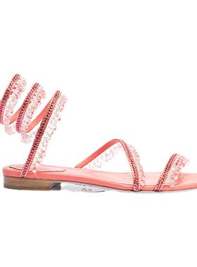 【新年折扣】RENE CAOVILLA CHANDELIER系列水钻女士平底凉鞋