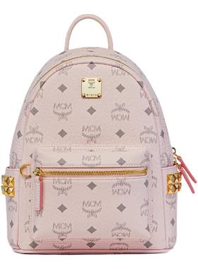 [新年礼物]MCM STARK迷你轻雾粉双肩包旅行包女包时尚潮流通勤包