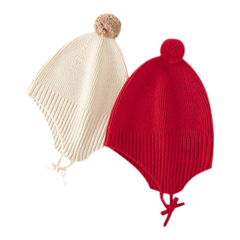 汤尼倍儿婴儿帽子秋冬毛线帽保暖包头帽红色新年针织帽宝宝护耳帽,童装/婴儿装/亲子装,帽子,淘宝优惠券,粉丝福利购,淘宝优惠卷