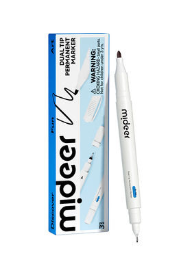 mideer弥鹿勾线笔美术专用小学生儿童黑色油性双头幼儿园马克笔描线笔防水速干不掉色描边记号笔