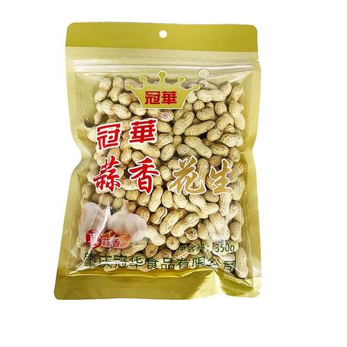 【下拉享优惠】冠华蒜香花生350克 炒货花生 坚果休闲食品零食