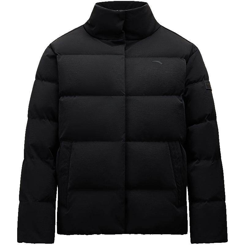 安踏羽绒服立领短款夹克女2025新款冬季防风保暖鸭绒加厚棉服外套