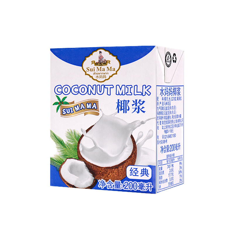 水妈妈椰浆200ml 进口家用小包装椰汁椰奶西米露甜品奶茶烘焙原料,粮油调味/速食/干货/烘焙,椰浆,淘宝优惠券,粉丝福利购,淘宝优惠卷