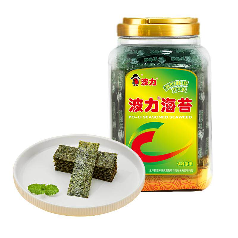【波力】海苔原味126g桶装即食紫菜寿司拌饭儿童零食小吃罐装小包