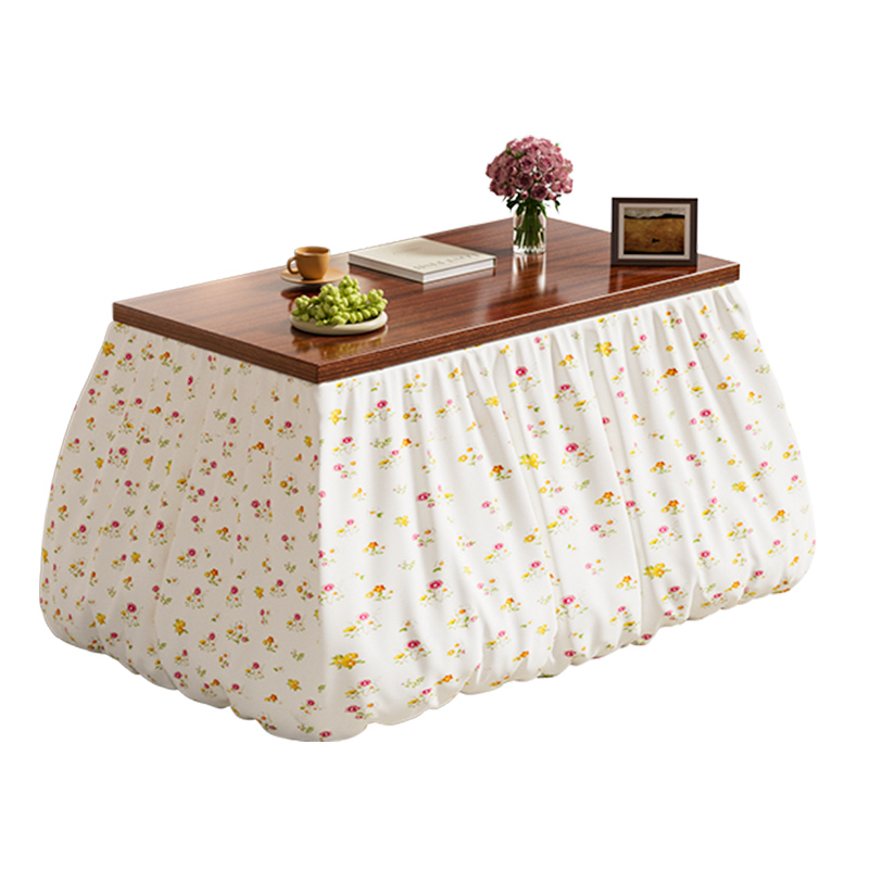 2025新款楠竹烤火桌子可折叠