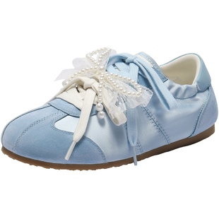 休闲运动鞋 女鞋 B2636AM5 2025新款 百丽珍珠糖芭蕾风薄底德训鞋