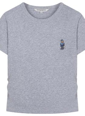 【凉感】TeenieWeenie小熊女装圆领t恤夏款黄色休闲短袖上衣