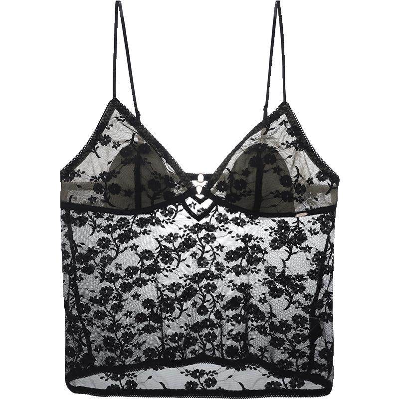 轻薄透气兔耳杯歌瑞尔2026年新品禁欲系蕾丝吊带背心内搭美背内衣