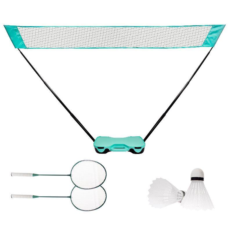 FHAWK羽毛球网架便携式简易移动标准户外亲子运动快开训练网套装