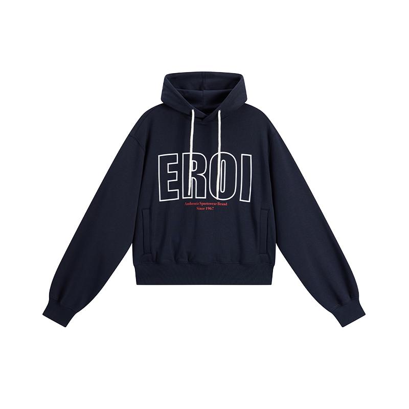 Kappa卡帕女装2025冬季新款简约时尚百搭连帽针织套头衫K0F82MT03 - 封面