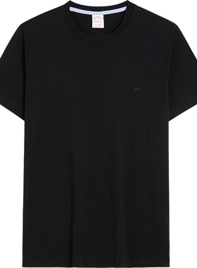 Brooks Brothers/布克兄弟男士夏supima棉圆领纯色基础款短袖T恤