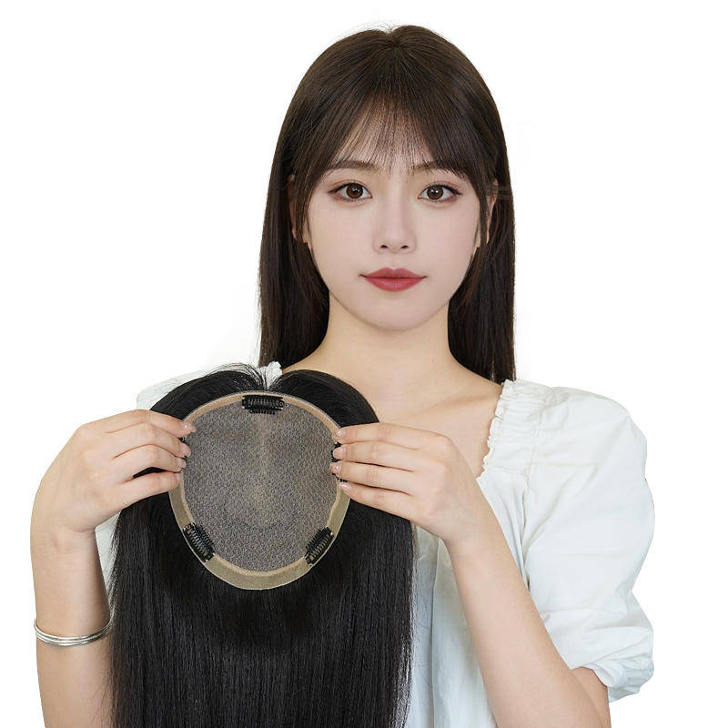 美禾 加大加厚双递针补发片 假发女头顶隐形遮白发增发量真发发片