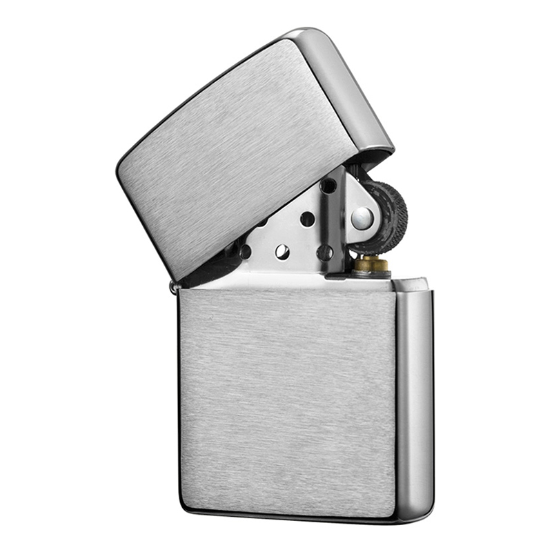 【自营】ZIPPO官方正品煤油打火机厚壳盔甲拉丝镀铬沙子162送礼