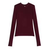 季 羊毛混纺圆领针织上衣 法式 末7折Maje新年穿搭2025秋冬新款 女装