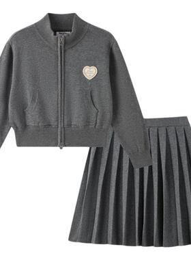 【抗静电】PawinPaw卡通小熊童装25年秋冬新款女童气质针织套装裙