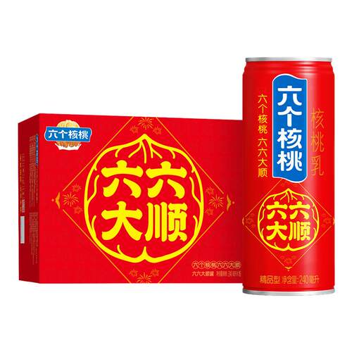 六个核桃六六大顺核桃乳16罐礼盒