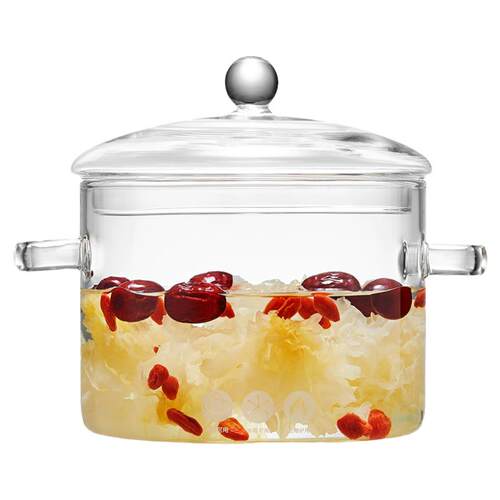 美斯尼高硼硅玻璃炖锅耐高温汤锅